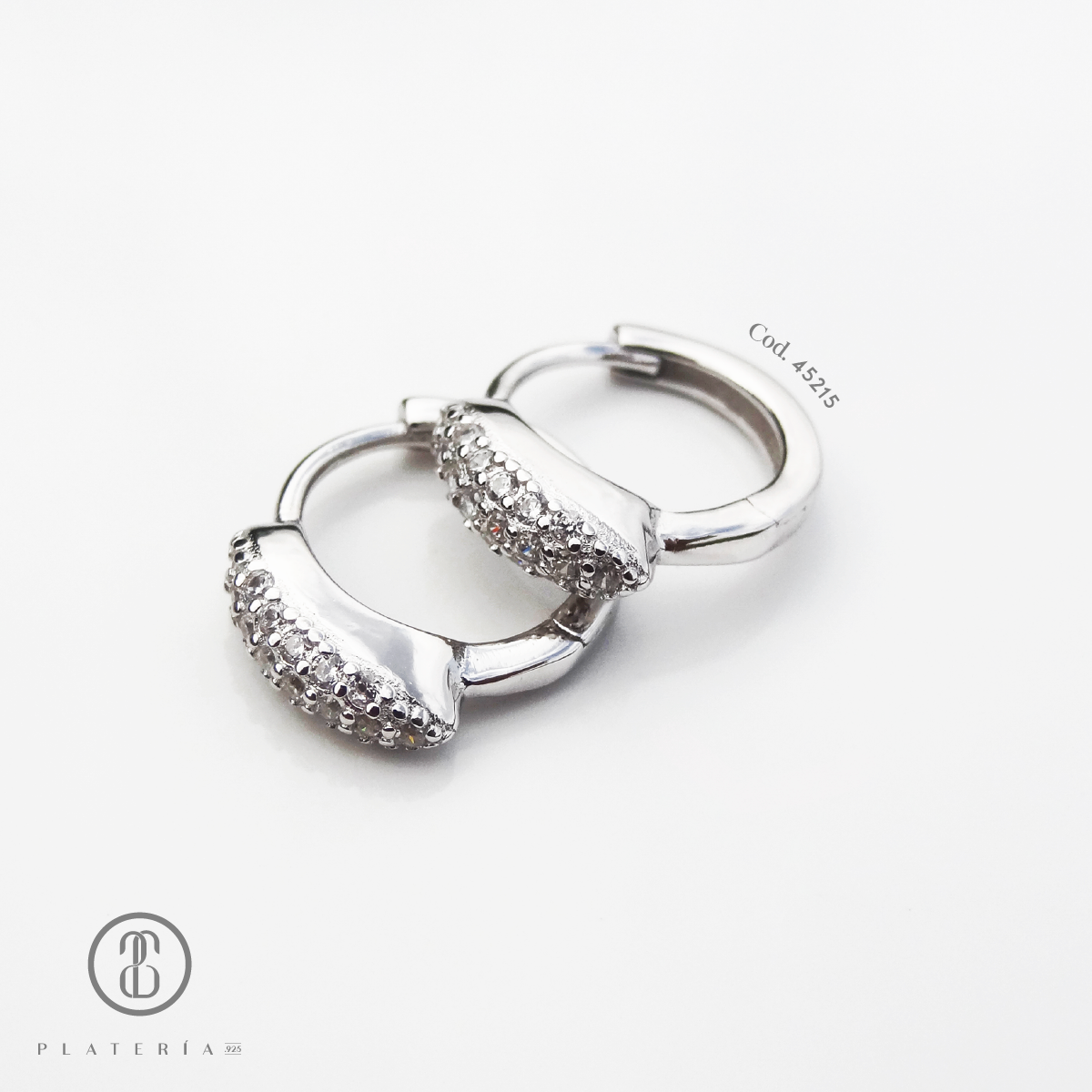 HUGGIE RODINADA 12MM PLATA.925