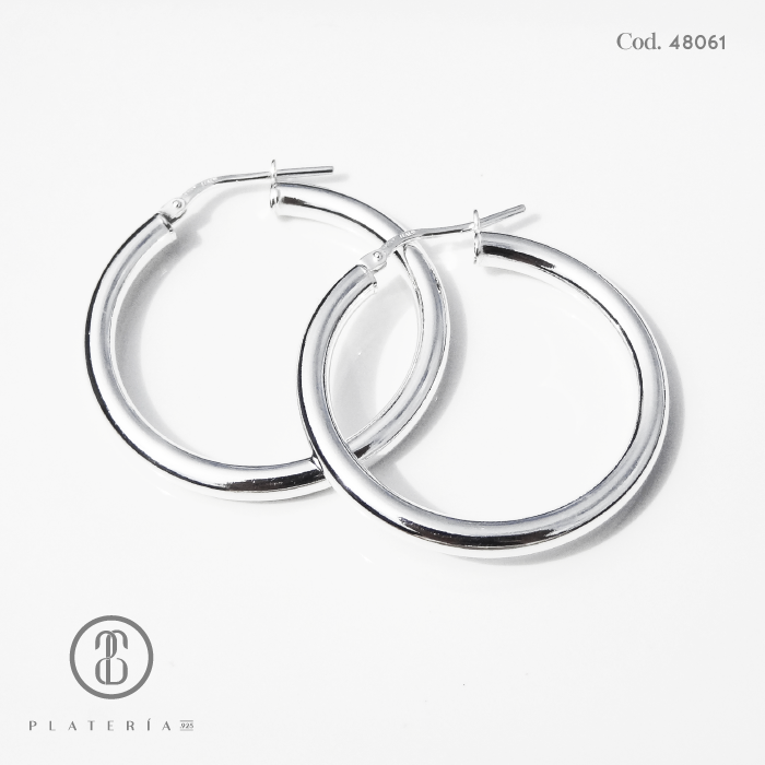 ARGOLLA LISA 30MM PLATA.925