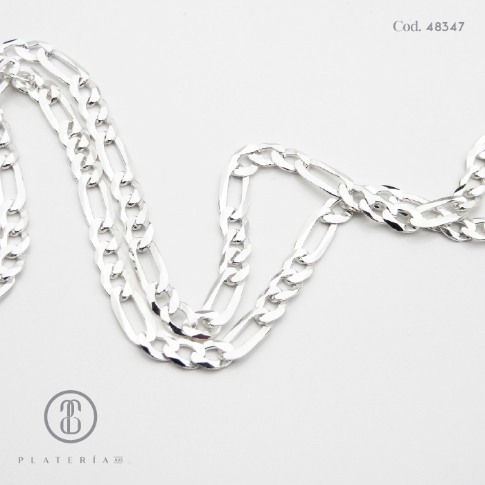 CADENA FIGARO 60CM PLATA.925