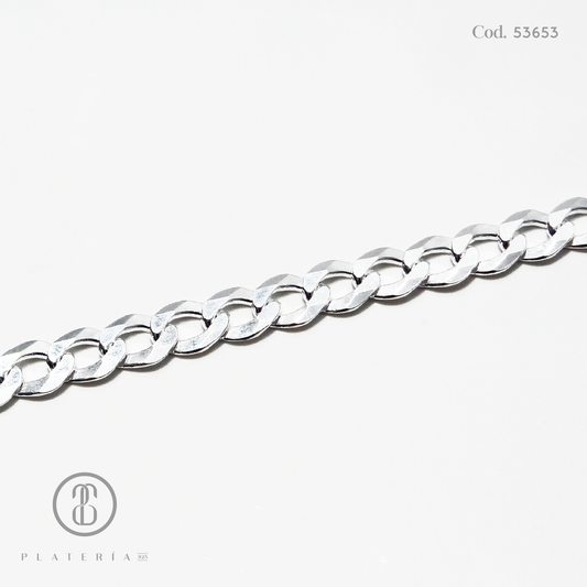 CADENA MARTILLADA 50CM PLATA.925