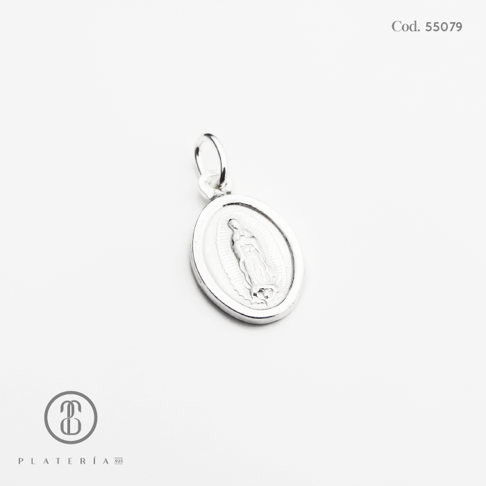 MEDALLA VIRGEN GUADALUPE 14MM PLATA.925