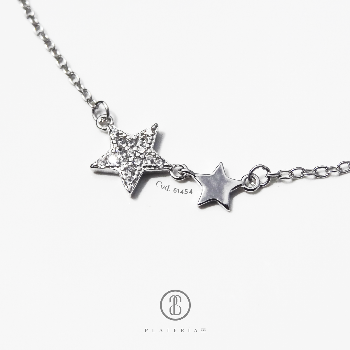 JUEGO RODINADO ESTRELLA PLATA.925