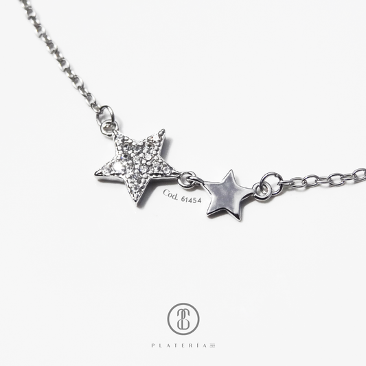 JUEGO RODINADO ESTRELLA PLATA.925