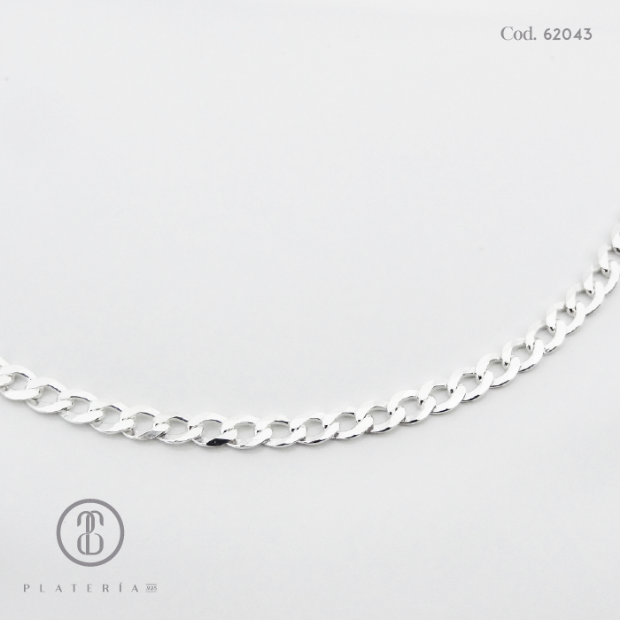 CADENA MARTILLADA 50CM RED. PLATA.925