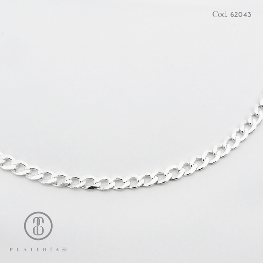 CADENA MARTILLADA 50CM RED. PLATA.925