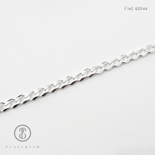 CADENA MARTILLADA 60CM RED. PLATA.925