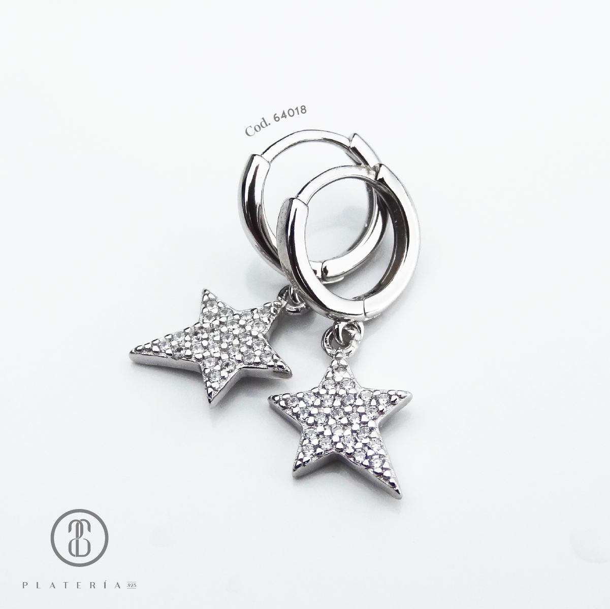 HUGGIE RODINADO ESTRELLA PLATA.925