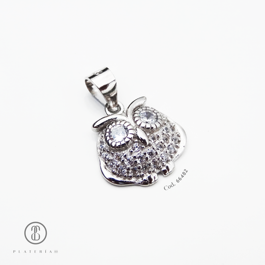 JUEGO RODINADO BUHO PLATA.925