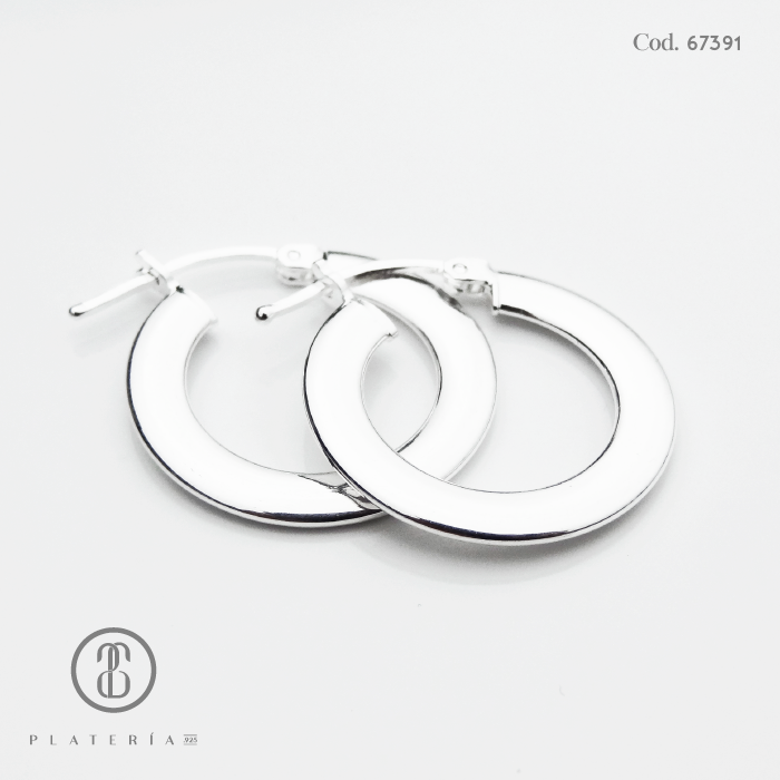 ARGOLLA LISA 20MM PLATA.925