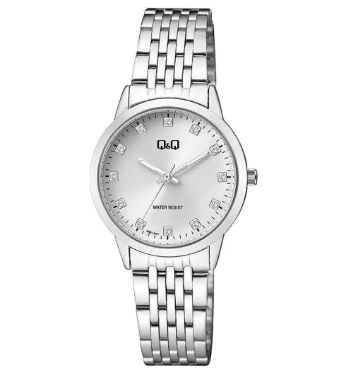 68941 RELOJ QQ METAL PLATEADO CHISPAS