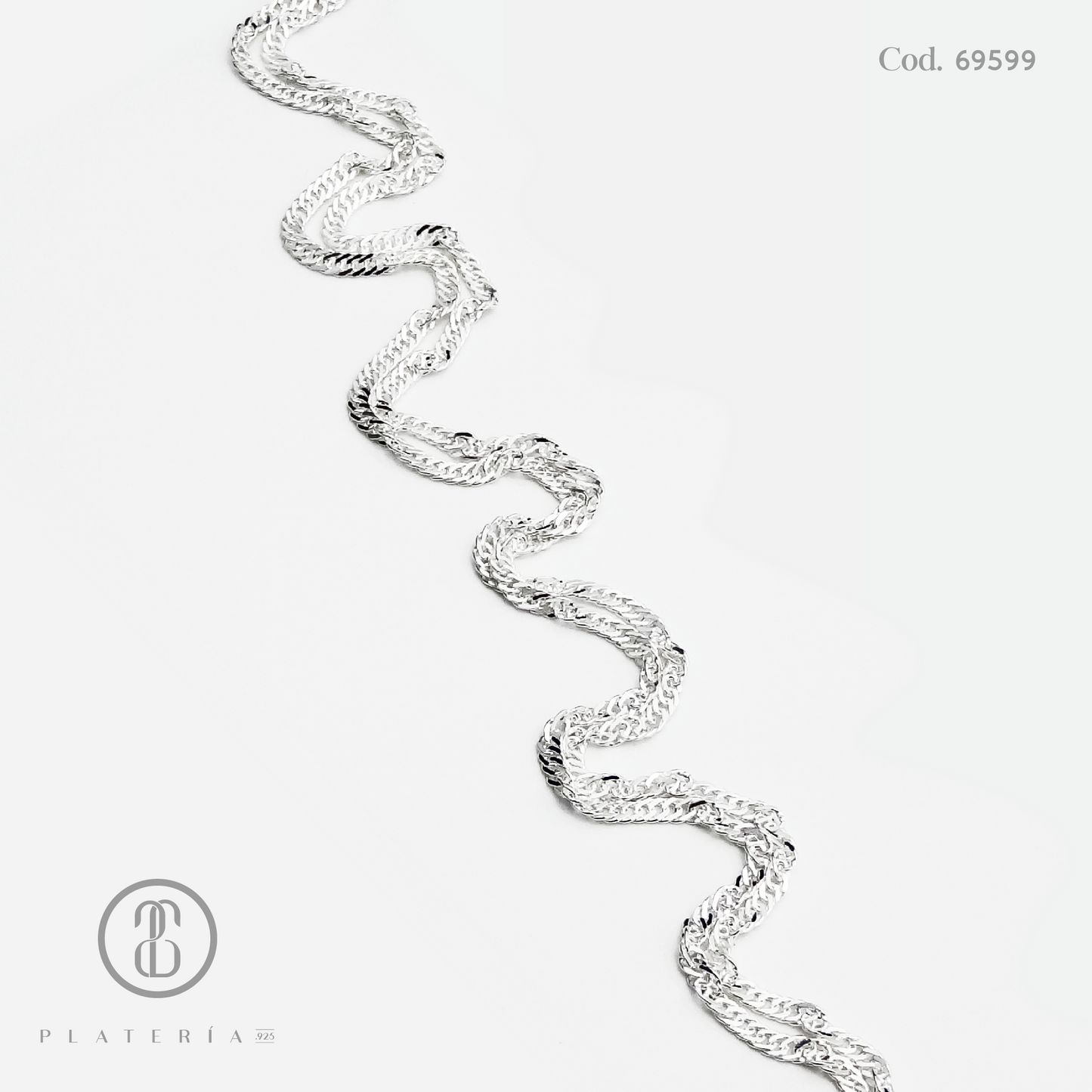 CADENA SINGAPUR 50CM PLATA.925