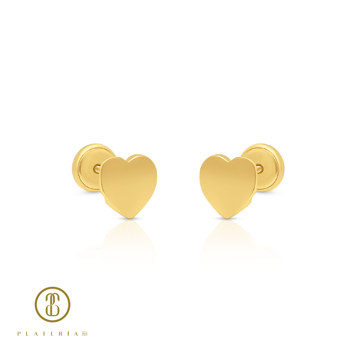 69986 ARETE CORAZON LISO ORO 10K