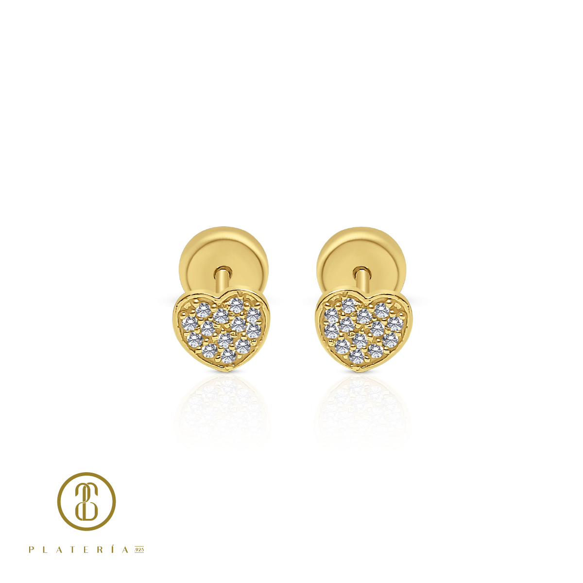 69994 ARETE CORAZON PAVE ORO 10K