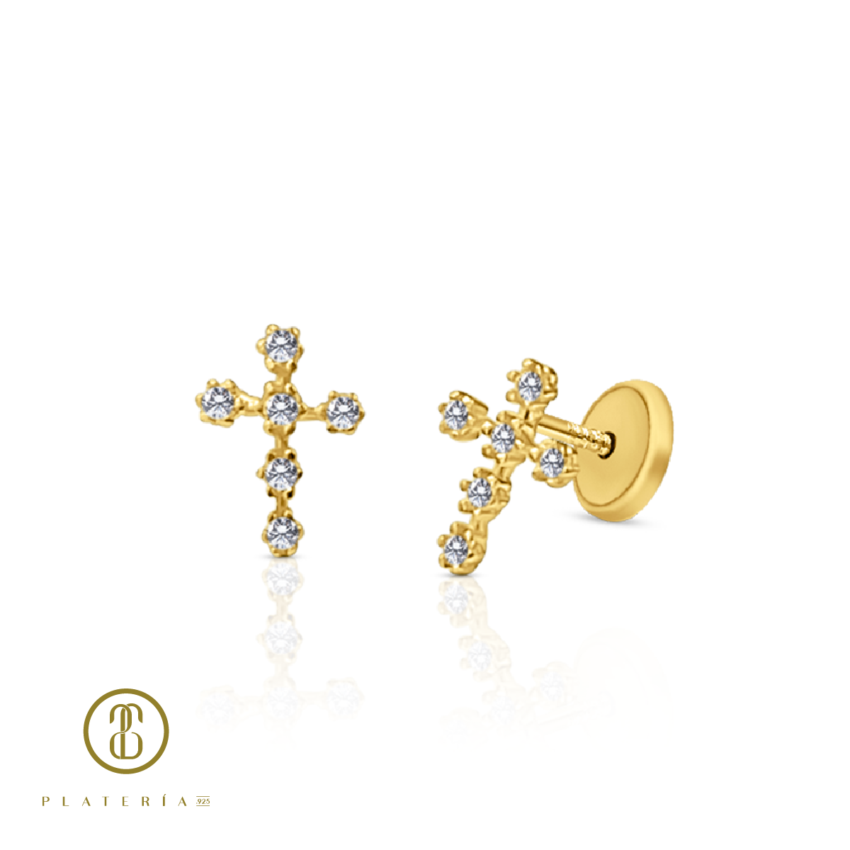 69995 ARETE CRUZ ZIRCON ORO 10K