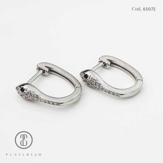 HUGGIE RODINADO SERPIENTE PLATA.925