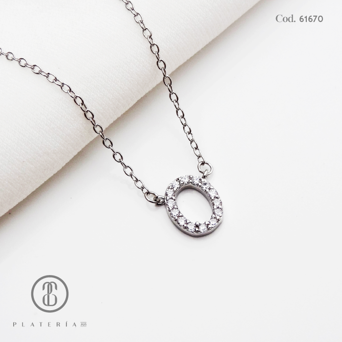 GARGANTILLA RODINADA LETRA O PLATA.925