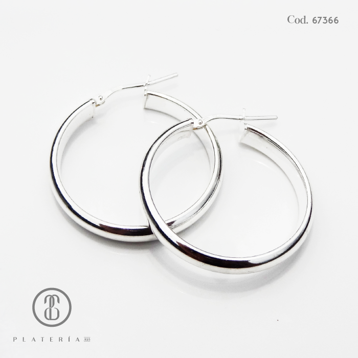 ARGOLLA LISA 30MM PLATA.925