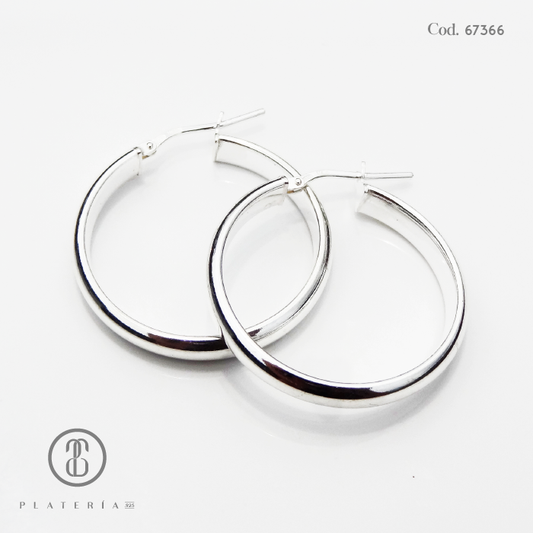 ARGOLLA LISA 30MM PLATA.925