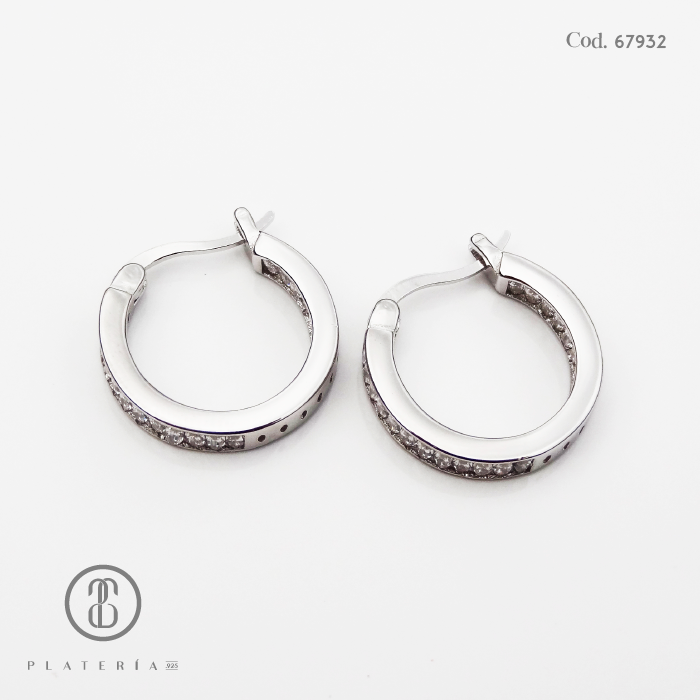 ARGOLLA RODINADA ZIRCON 20MM PLATA.925