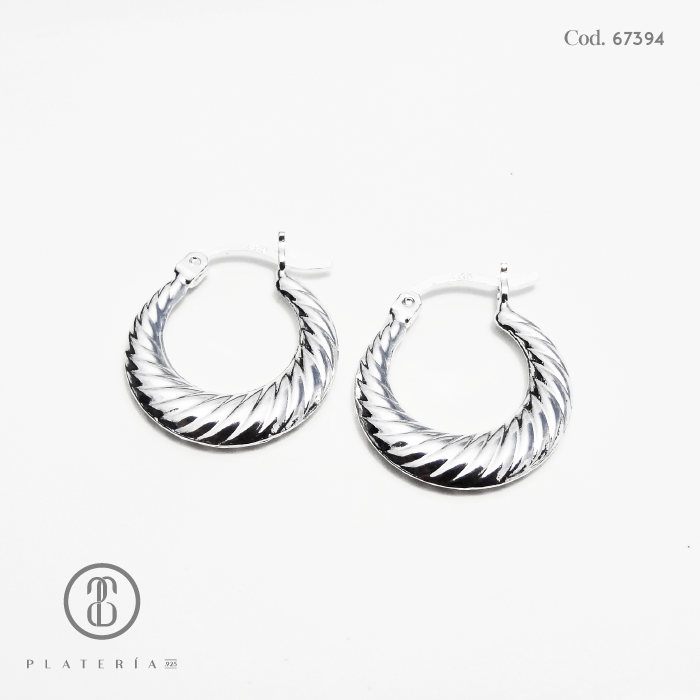 ARGOLLA RETORCIDA 18MM PLATA.925