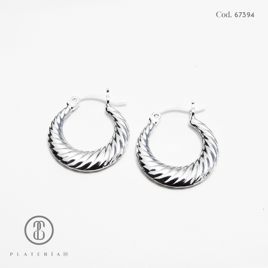 ARGOLLA RETORCIDA 18MM PLATA.925