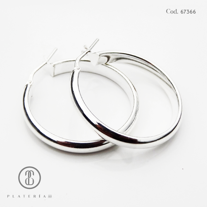 ARGOLLA LISA 30MM PLATA.925