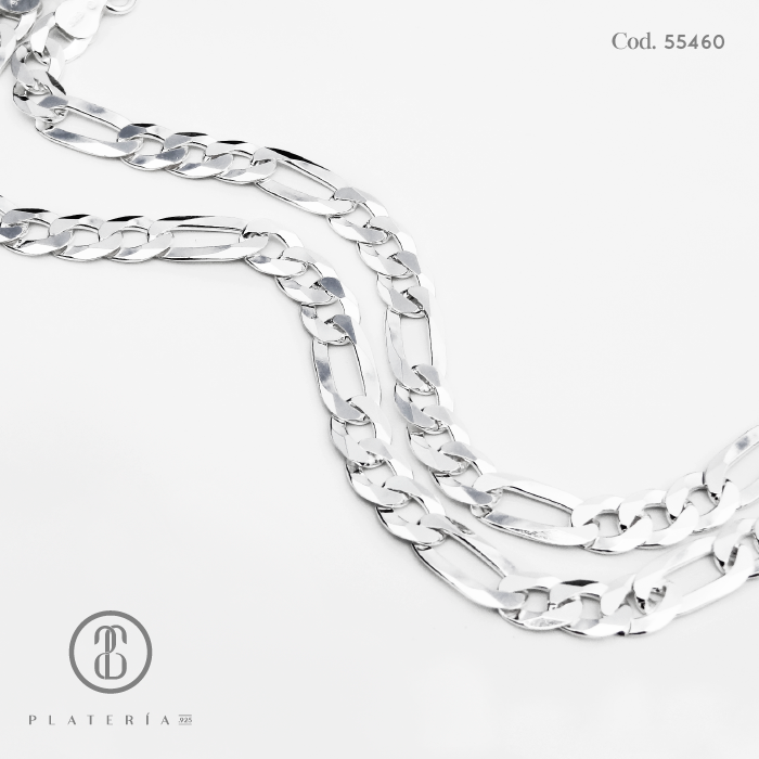 CADENA FIGARO 60CM PLATA.925