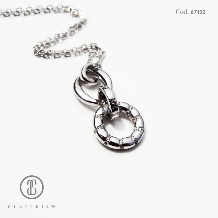 GARGANTILLA RODINADA CIRCULO LISO PLATA.925