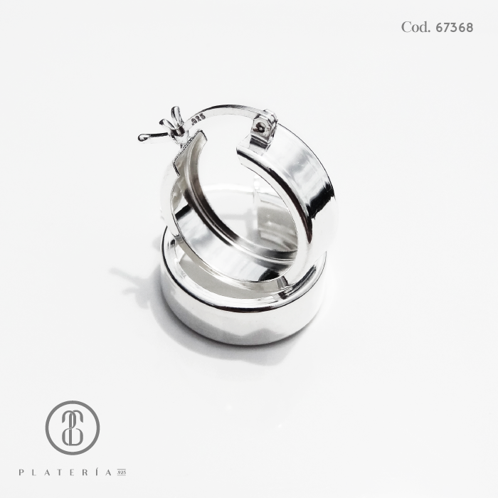 ARGOLLA LISA 18MM PLATA.925