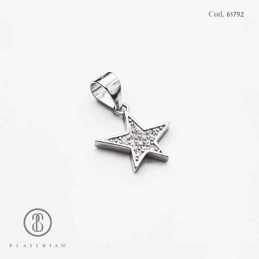 JUEGO RODINADO ESTRELLA PLATA.925