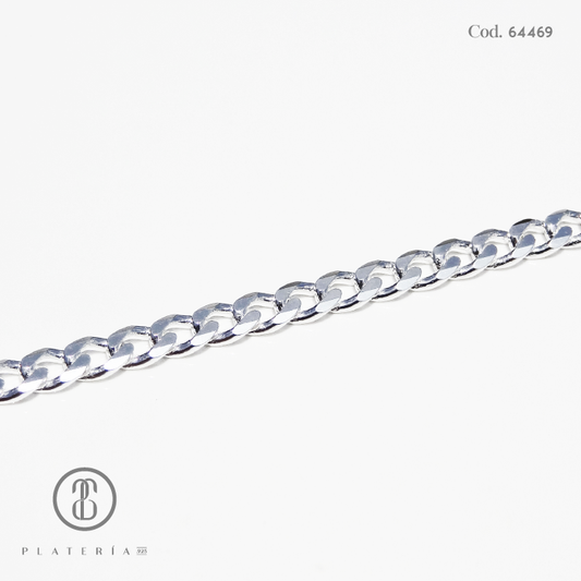 PULSERA MARTILLADA 20CM PLATA.925