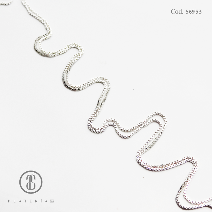 CADENA DELGADA 50CM PLATA.925