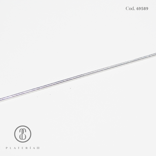 CADENA COLA RATA 50CM PLATA.925