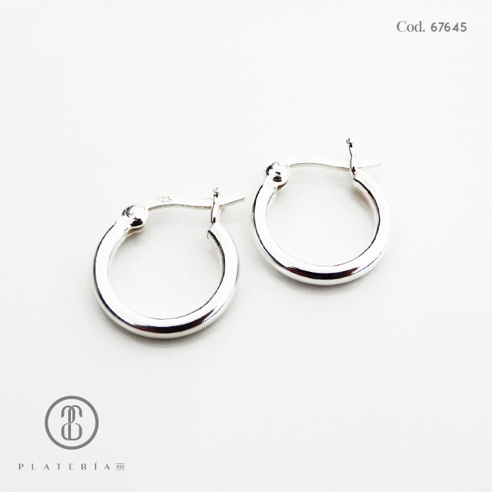 ARGOLLA 2X14MM LISA PLATA.925