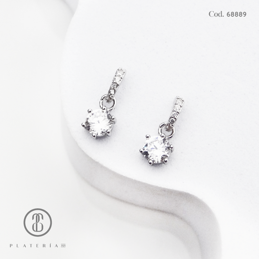 ARETE RODINADO DIJE ZIRCON PLATA.925