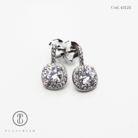 ARETE RODINADO ZIRCON PLATA.925