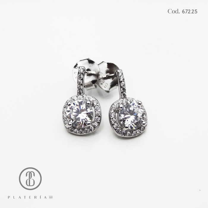 ARETE RODINADO ZIRCON PLATA.925