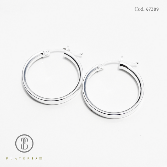 ARGOLLA LISA 23MM PLATA.925