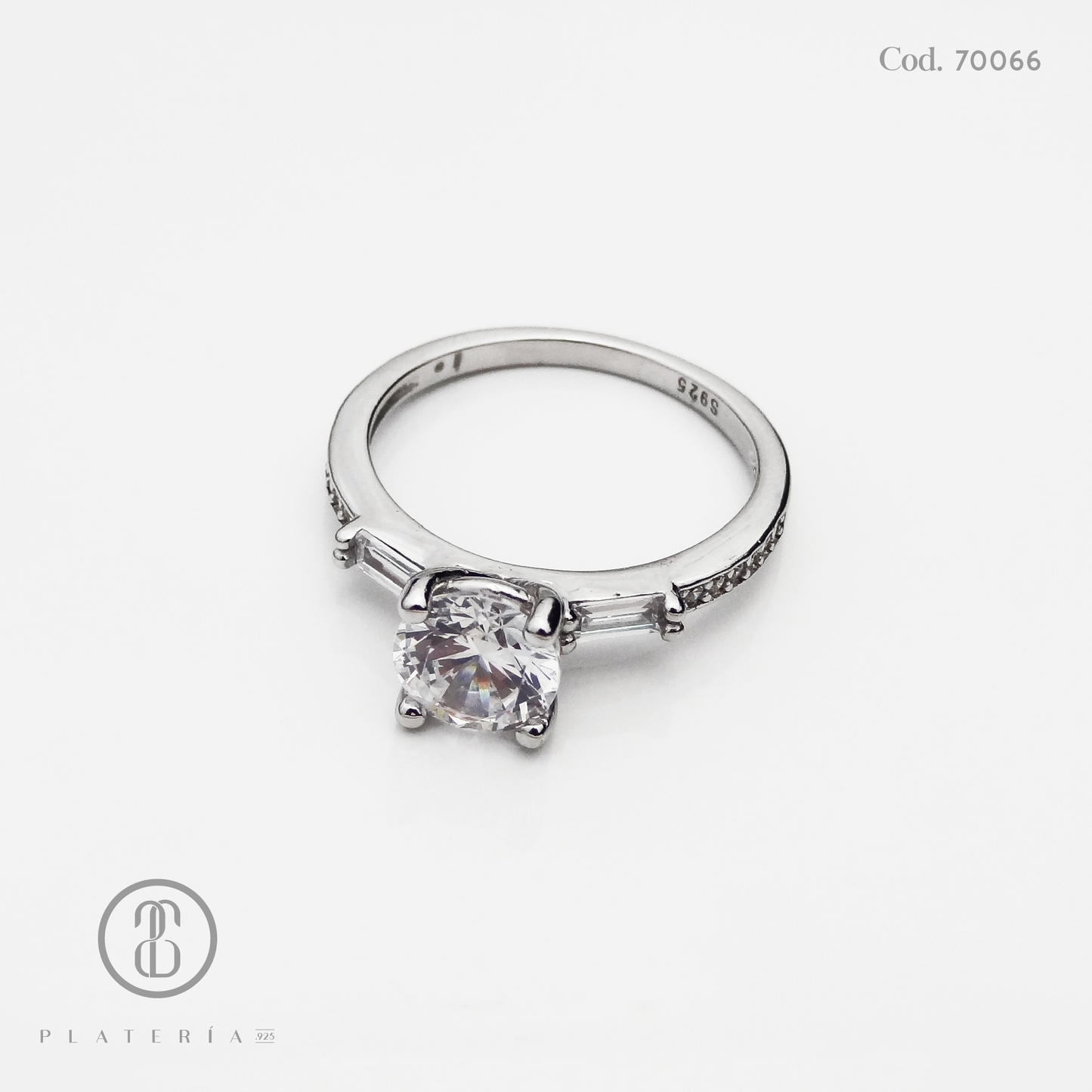 ANILLO RODINADO COMPROMISO DUO ZIRCON PLATA.925
