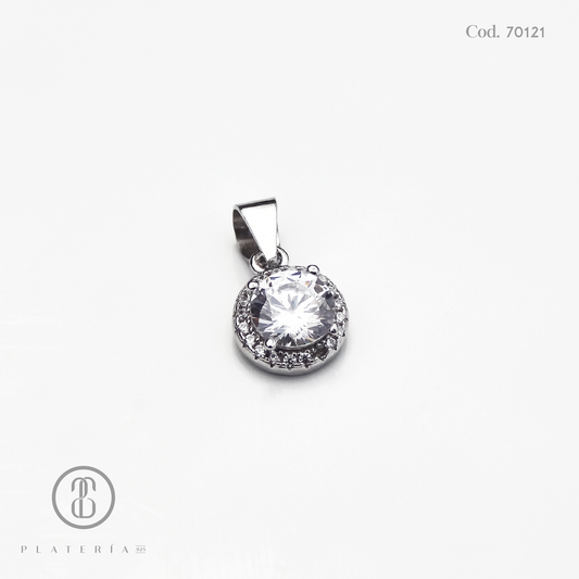 JUEGO RODINADO ZIRCON PLATA.925