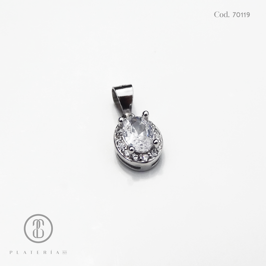 JUEGO RODINADO ZIRCON PLATA.925