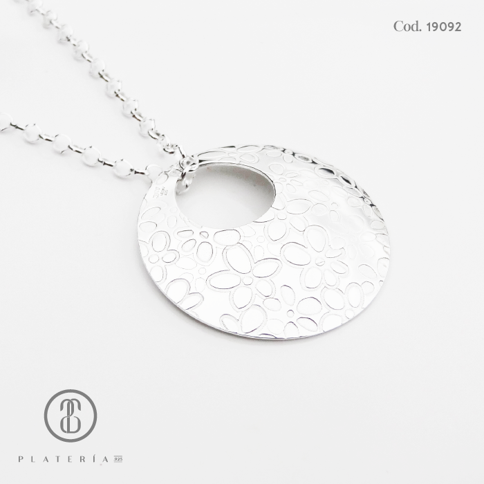 P-COMA COLLAR CIRCULO X PIEZA.925 (A-03)