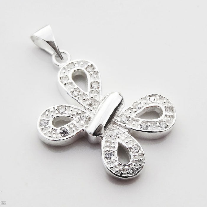 DIJE MARIPOSA CIRCON PLATA.925