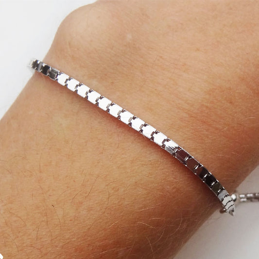 PULSERA BF CUADRADA PLATA.925