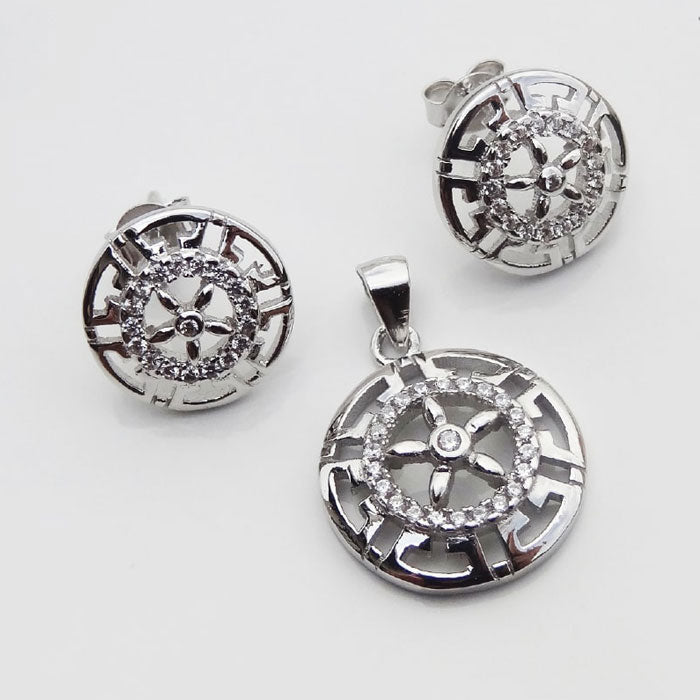 JUEGO RODINADO PLATA.925