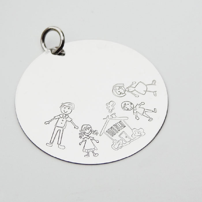 DIJE RODINADO FAMILIA PLATA.925