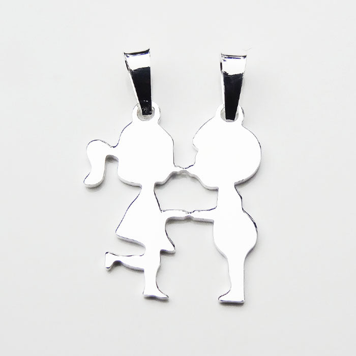 DIJE PAREJA DE NOVIOS PLATA.925