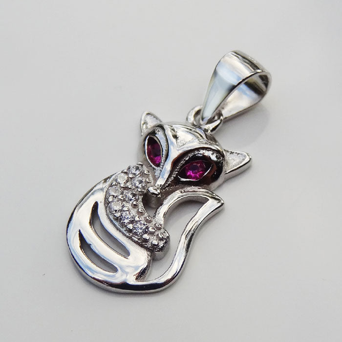 DIJE RODINADO ZORRITO PLATA.925