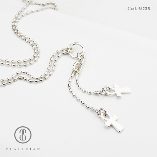 GARGANTILLA CRUZ PLATA.925