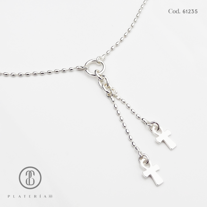 GARGANTILLA CRUZ PLATA.925